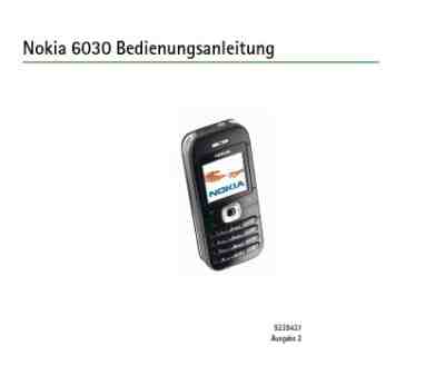 Nokia 6030 Manual